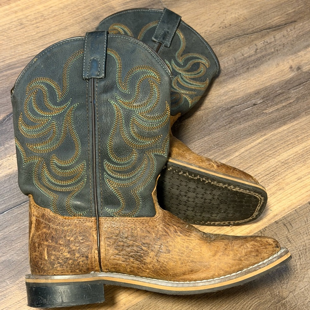 Smoky Mountain Kids Western Boots Brown Leather Cowboy Boots Youth Size 4